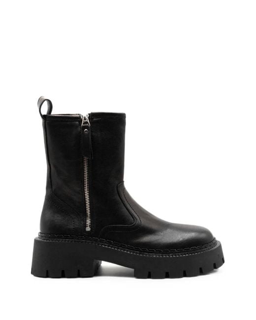 Vic Matié Black Platform Lug-Sole Boots