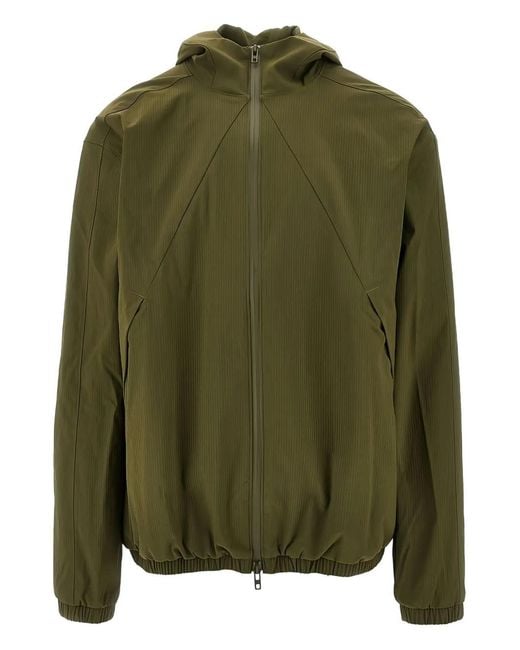 Under Armour Green Textured Hooded Jacket for men