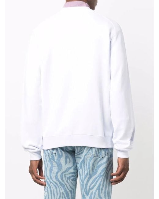 MSGM Sweater Met Logoprint in het White voor heren