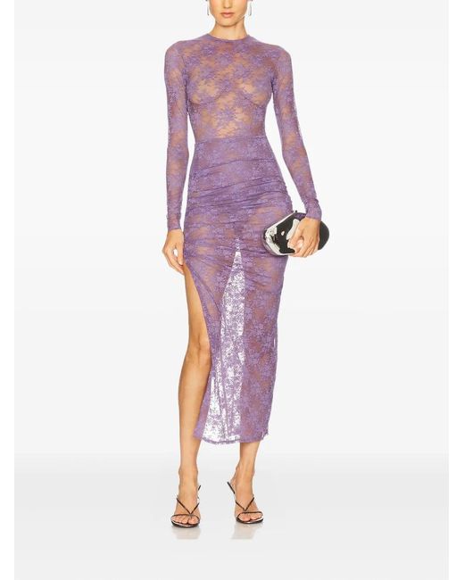Alex Perry Maxi-Jurk Met Split in het Purple