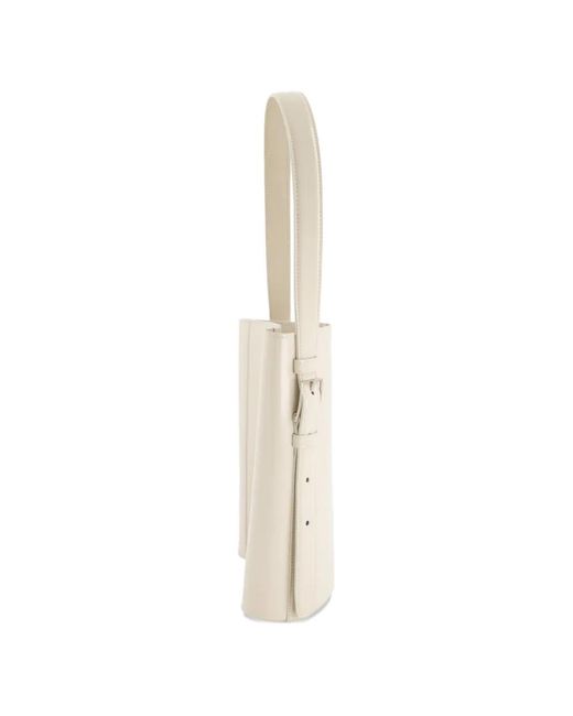 Coperni White Cylindrical Ergonomic Bucket Bag