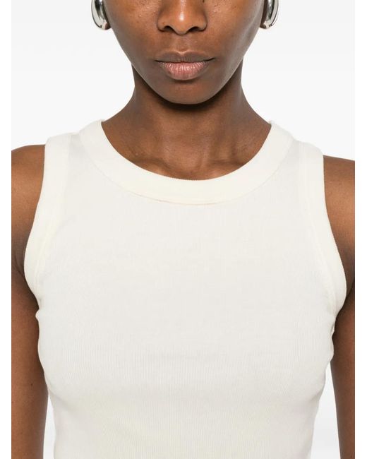 Drykorn White Oiline Tank Top