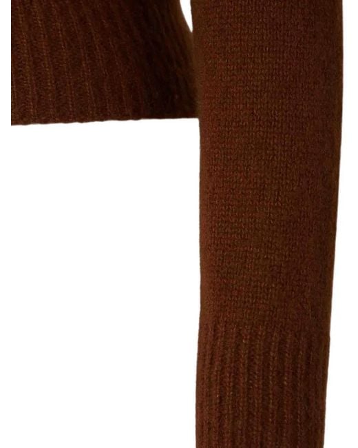 Tom Ford Brown Ribbed-Trim Crew-Neck Sweater