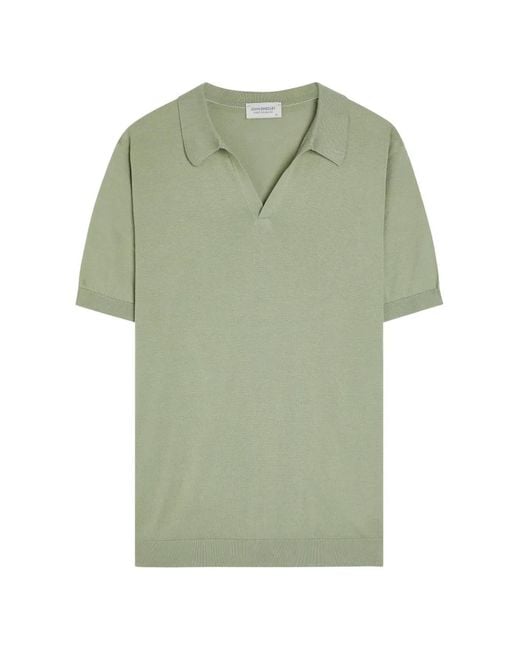 John Smedley Green Noah Short-Sleeve Sweater for men