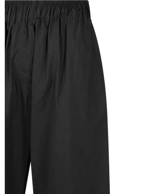 Thelatest Black Elasticated Pleated Trousers