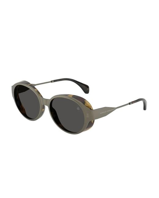 Moncler Gray Round-Frame Sunglasses