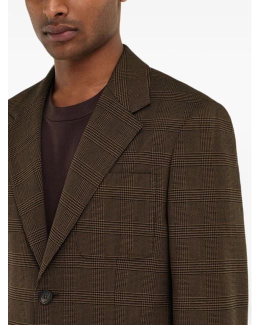 Ferragamo Brown Wool Pinstripe Suit for men