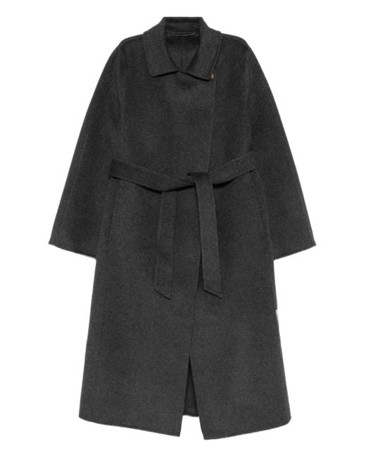 The Curated Collection Black Belted Tailored Coat
