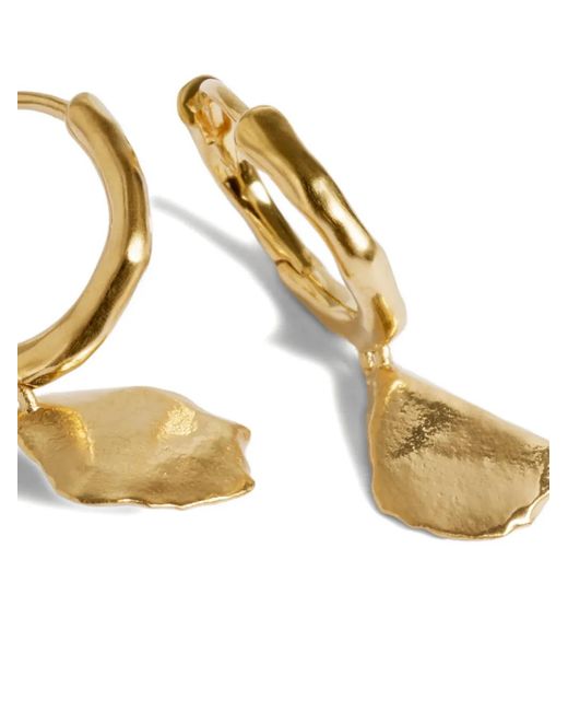 Monica Vinader Metallic Fragments Asymmetric Huggie Earrings