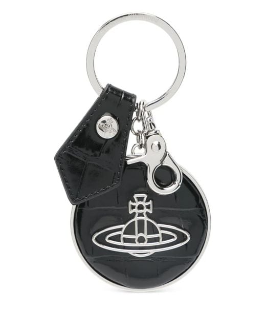 Vivienne Westwood Black Orb-Appliqué Keyring