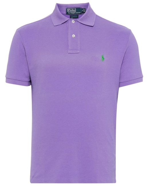 Polo Ralph Lauren Purple Polo Pony Cotton Polo Shirt for men