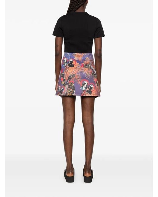 The Artistylist Black Graphic-Print A-Line Mini Dress