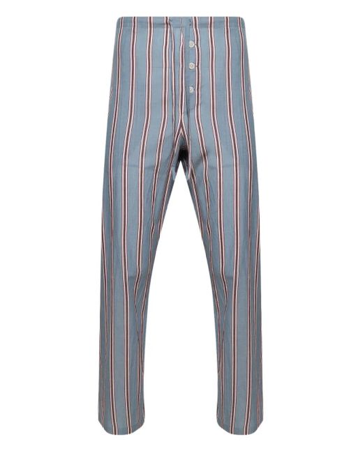 Pantaloni Pigiama A Righe di Bode in Blue da Uomo