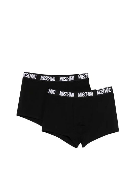 Moschino Black Logo-Waistband Boxers (Set Of Two) for men