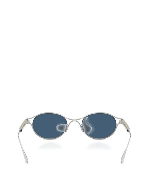 Tory Burch Blue Deco Oval-Frame Sunglasses