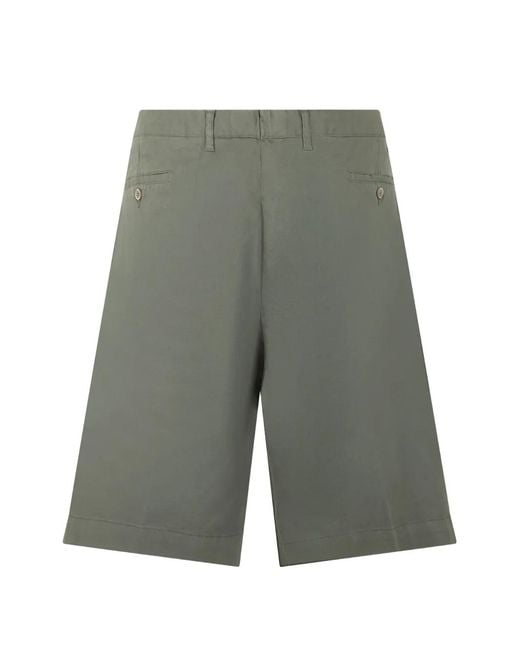 Fedeli Gray Button-Fastening Shorts for men
