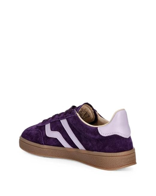 Gant Purple Suede Logo-Print Sneakers