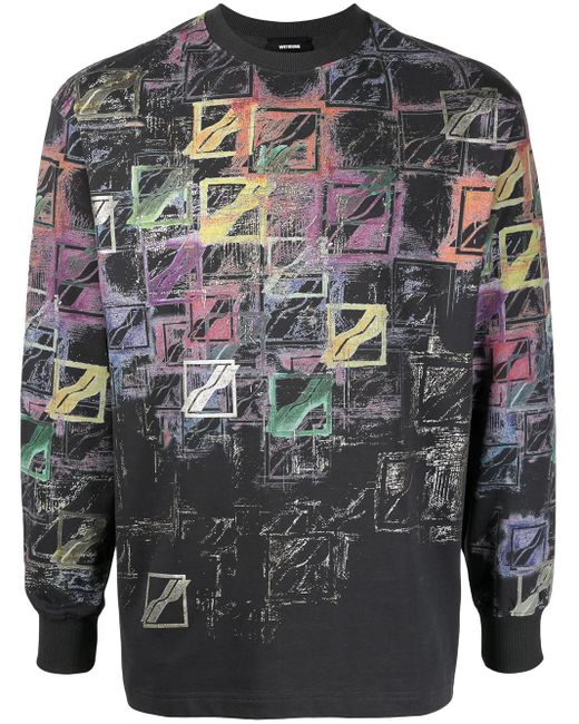 we11done Sweater Met Logoprint in het Gray