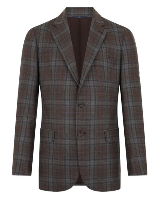 Brooks Brothers Black Checked Virgin-Wool Blazer for men