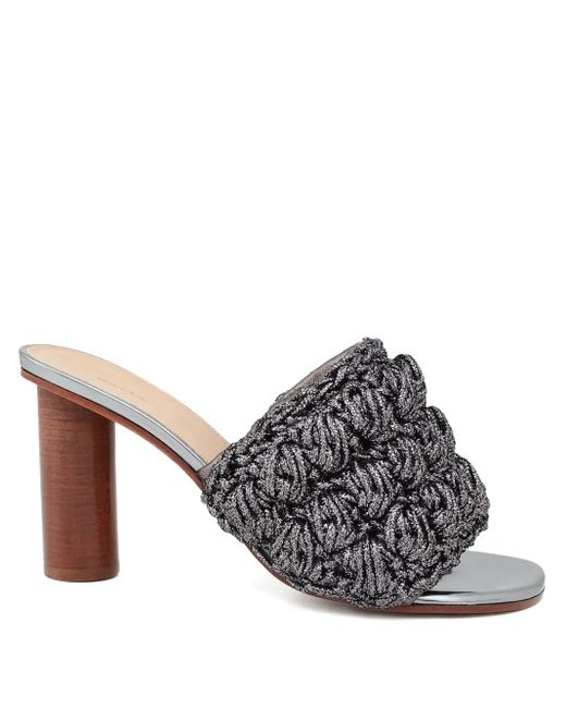 J.W. Anderson Gray Lurex-Detail Interwoven Sandals