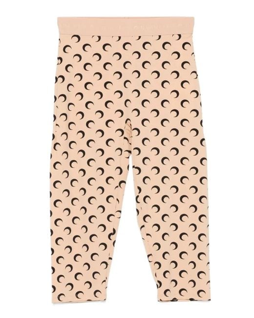MARINE SERRE White Moon-Print Shorts