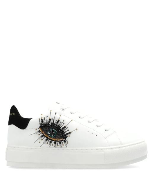 Kurt Geiger White Laney Eye Sneakers