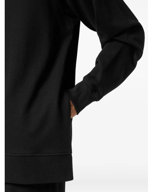 Philipp Plein Black Graphic-Print Zip Hoodie for men