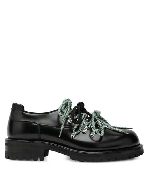 NAMACHEKO Black Mountain Rope Lace-Up Derby Shoes for men