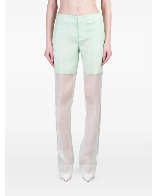 Del Core Green Silk Trousers