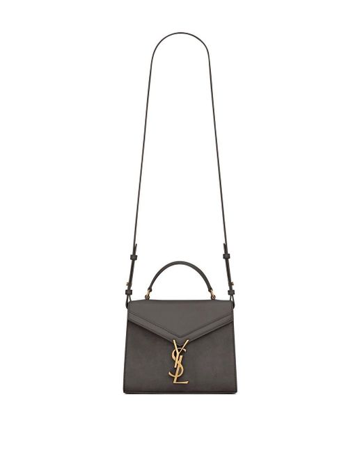 Saint Laurent Cassandra Leather Crossbody Bag in Grey (White) Lyst Australia