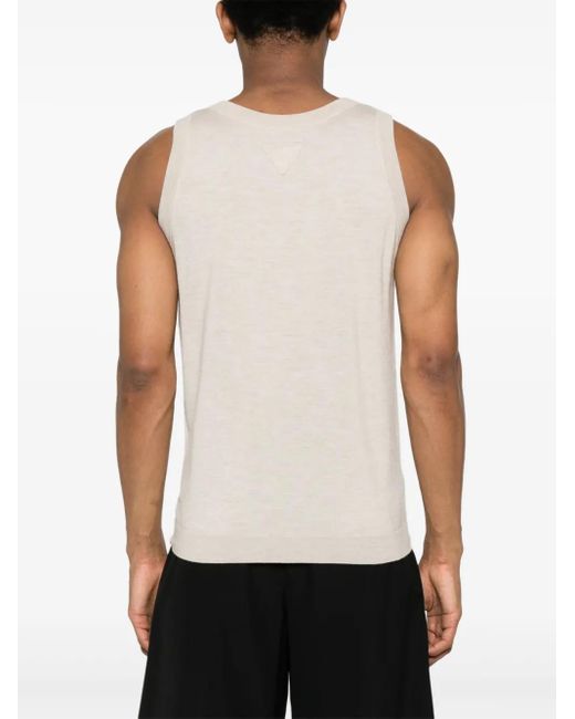 Prada White Knitted Cashmere Top for men