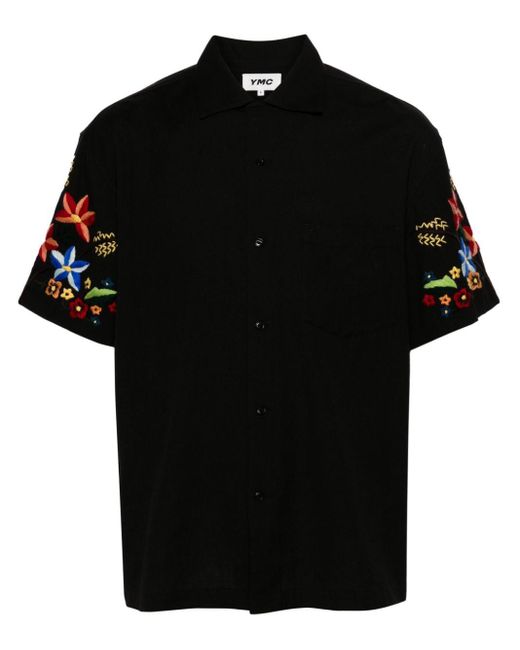 Camicia Idris con ricamo di YMC in Black da Uomo
