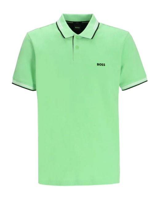 Polo Con Applicazione di Boss in Green da Uomo