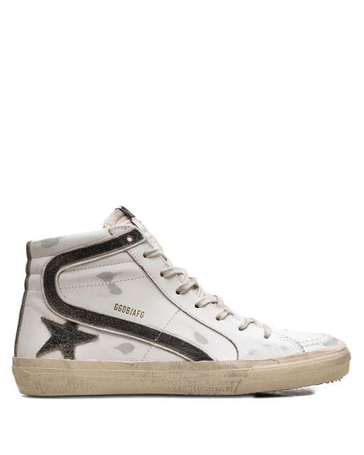 Golden Goose Deluxe Brand White Baskets Slide En Cuir for men
