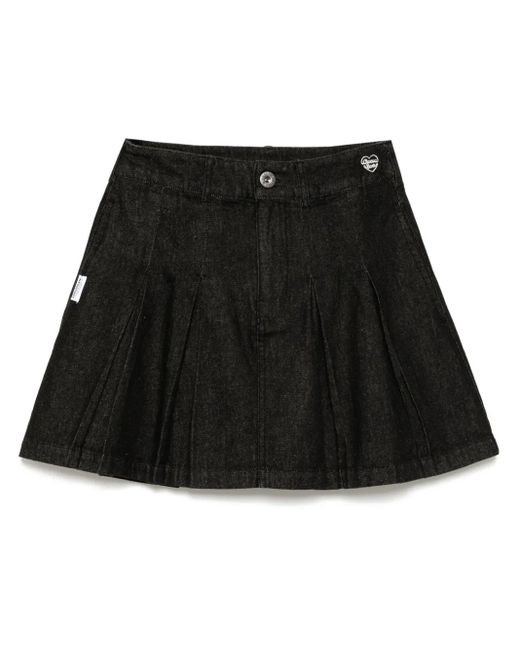 Chocoolate Black Denim Pleated Skirt