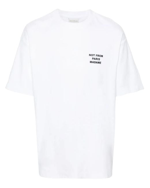 Drole de Monsieur T-Shirt Mit Slogan-Print in White für Herren