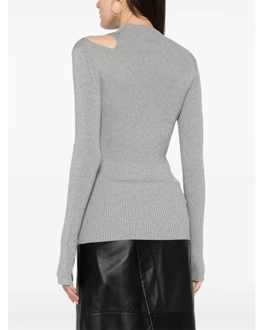 Top con abertura Calvin Klein de color Gray