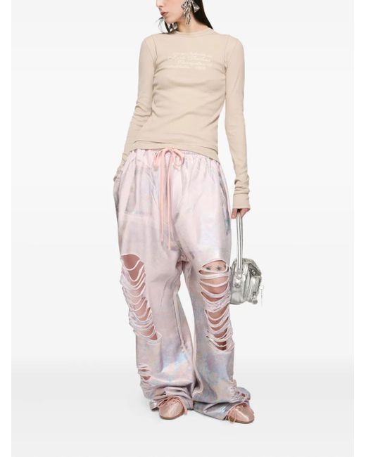 Acne White Layered Cardigan