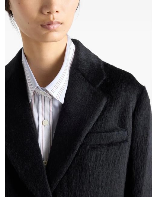 Abrigo Con Botones Prada de color Black