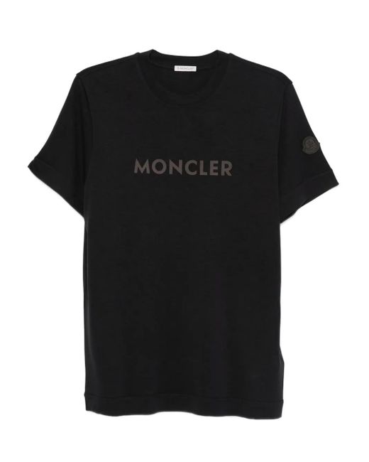 メンズ Moncler ロゴ Tシャツ Black