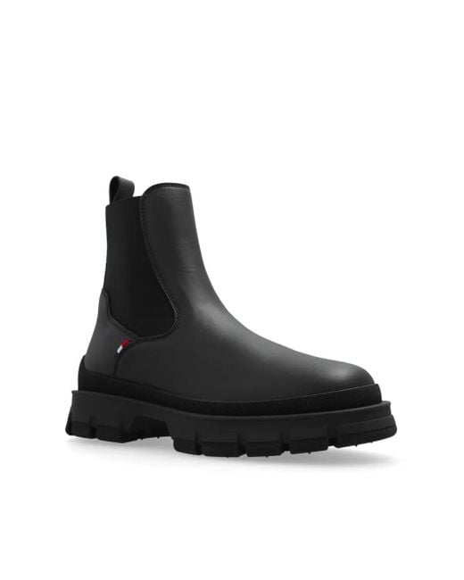 Moncler Black Chelsea Boots Hevea for men