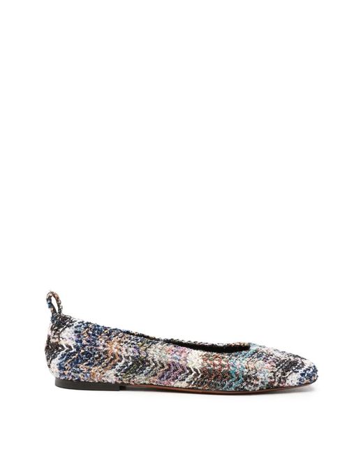 Missoni White Florence Ballet Flats