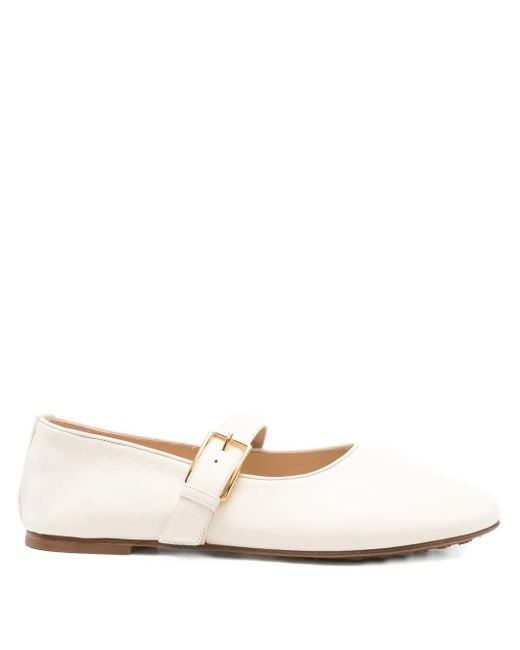 Dear Frances Natural Balla Leather Ballet Flats