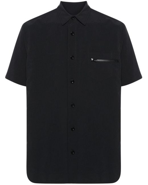 Camisa de tafetán con aberturas Sacai de hombre de color Black