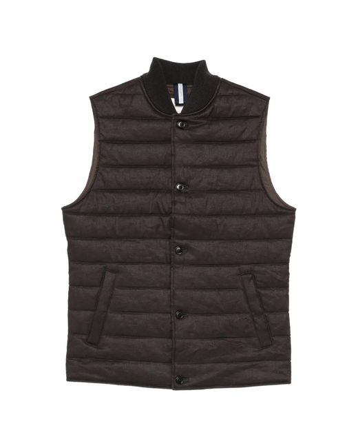 Profuomo Black Quilted Gilet for men