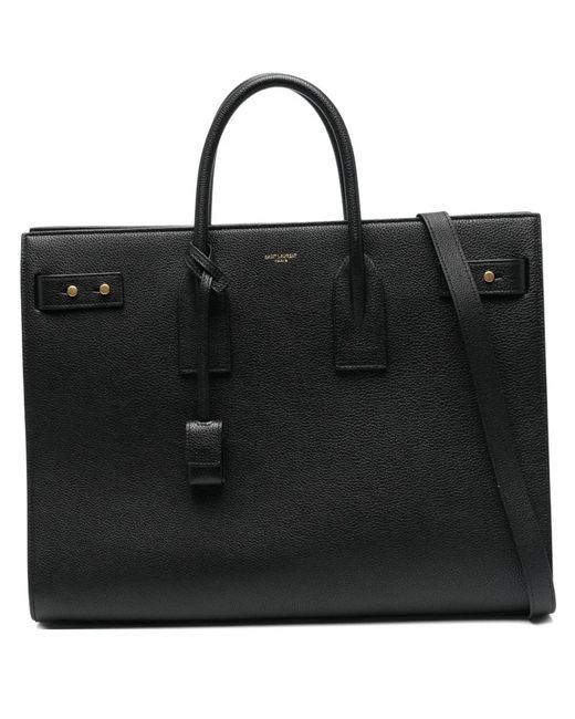 Saint Laurent Shopper Met Logo in het Black voor heren