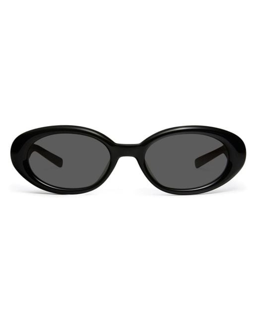 Maison Margiela Black X Gentle Monster Sonnenbrille mit ovalem Gestell