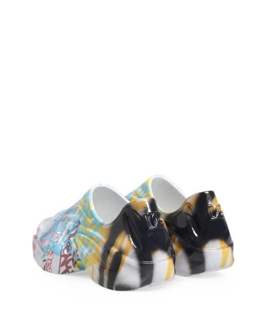 Dolce & Gabbana Blue Daymaster Graffiti-Print Sneakers for men