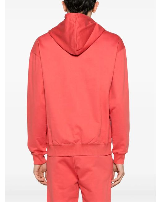 HUGO Pink Drochood Cotton Hoodie for men