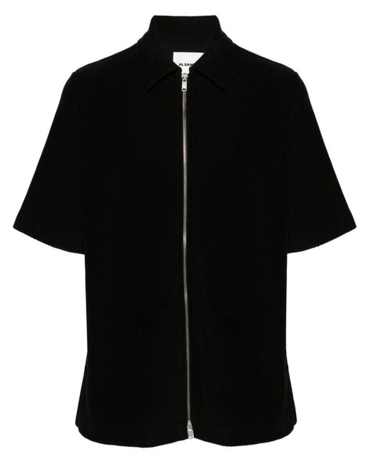 Jil Sander Overhemd Met Rits in het Black voor heren
